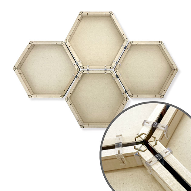 WA Portman Hexagon Canvas 2 Pack - Small & Large Canvas - 20cm & 40cm  Diameter - 2 Hexagonal Canvases for Painting - Hexagonal Canvases for  Painting 